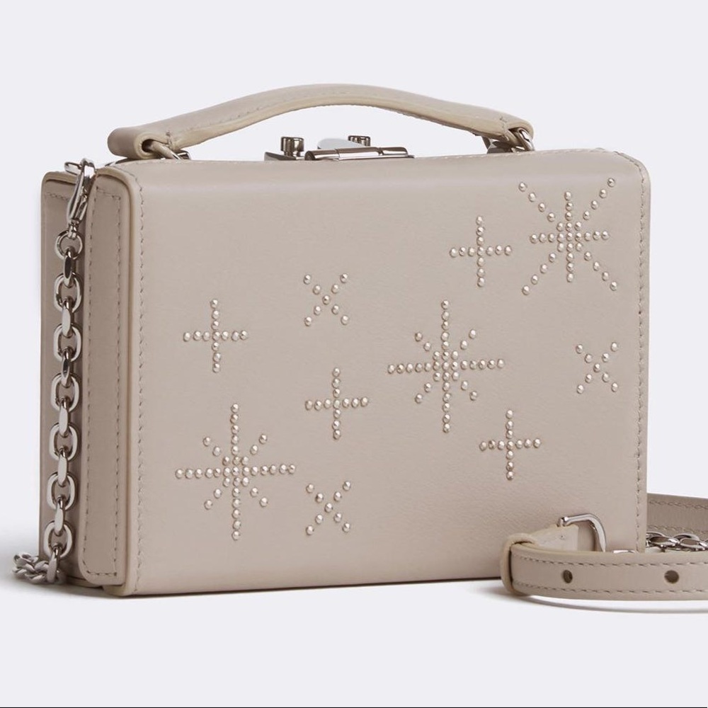 Mark Cross Grace Mini Box Bag with long strap